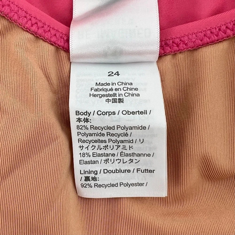 J. Crew Women's Scoopneck One Piece Swimsuit Size 24 Pink Full Coverage Low Back